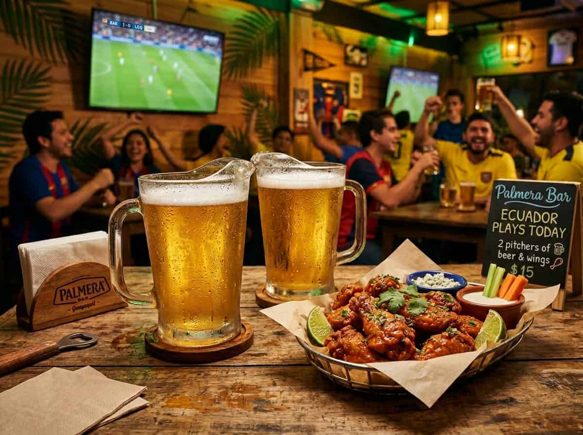 Imagen generada por IA. Promoción de Cervezas + Alitas por $15